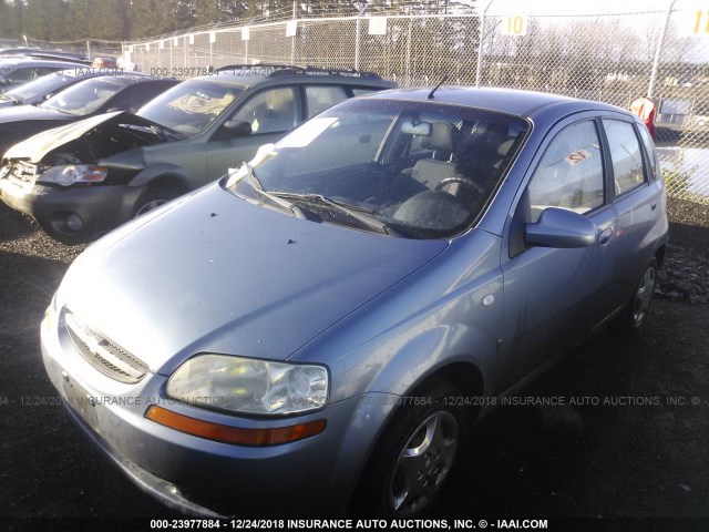 KL1TD66607B729900 - 2007 CHEVROLET AVEO LS BLUE photo 2