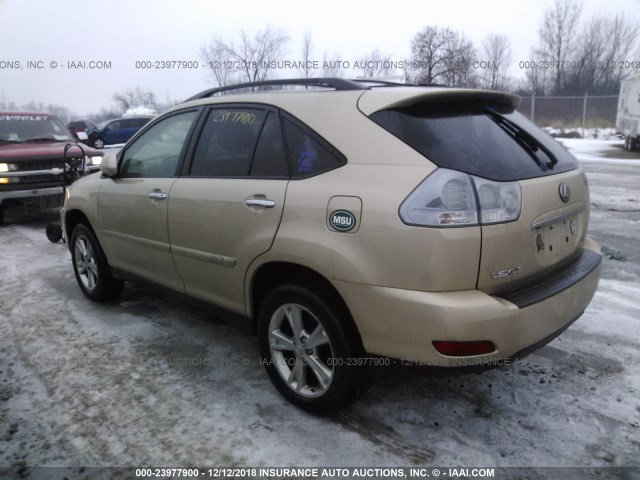 JTJHW31U682048992 - 2008 LEXUS RX 400H GOLD photo 3