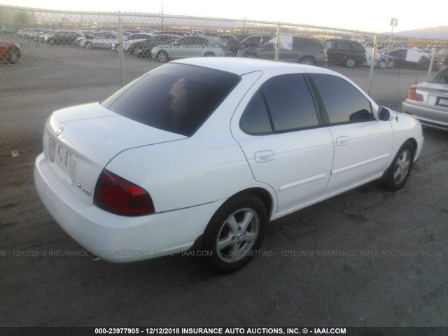 3N1AB51A44L741864 - 2004 NISSAN SENTRA 2.5S WHITE photo 4