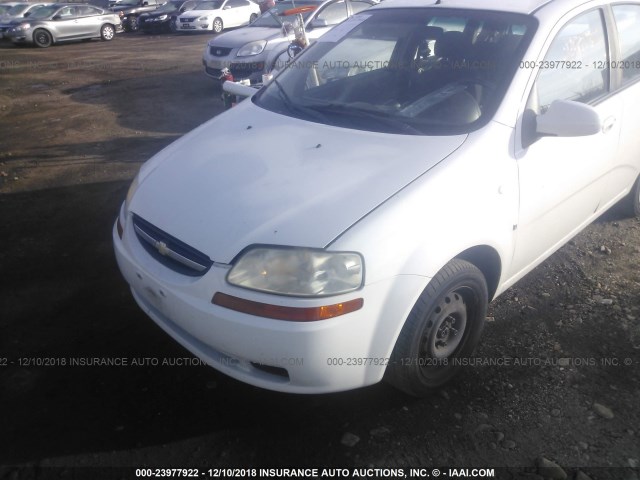 KL1TD66668B087510 - 2008 CHEVROLET AVEO LS WHITE photo 6