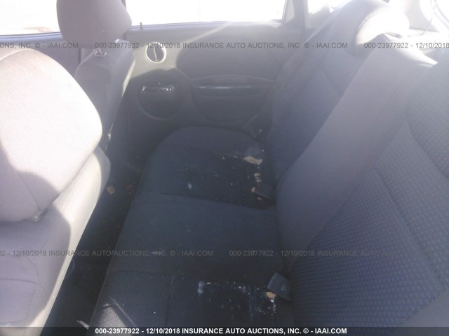 KL1TD66668B087510 - 2008 CHEVROLET AVEO LS WHITE photo 8