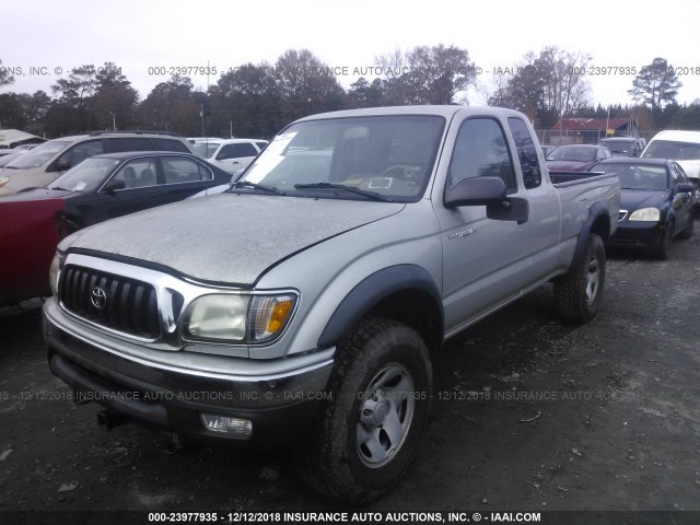 5TEWM72N63Z212485 - 2003 TOYOTA TACOMA XTRACAB SILVER photo 2