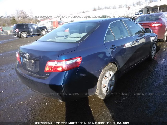 4T1BE46K58U226996 - 2008 TOYOTA CAMRY CE/LE/XLE/SE BLUE photo 4