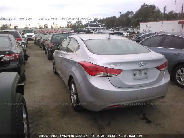 5NPDH4AE3DH178800 - 2013 HYUNDAI ELANTRA GLS/LIMITED SILVER photo 3