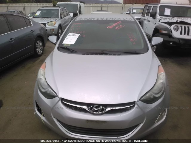 5NPDH4AE3DH178800 - 2013 HYUNDAI ELANTRA GLS/LIMITED SILVER photo 6