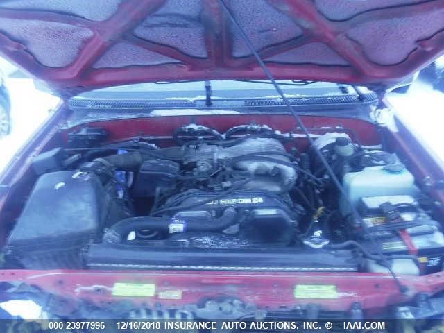 JT4UN24DXT0022040 - 1996 TOYOTA T100 XTRACAB SR5 MAROON photo 10