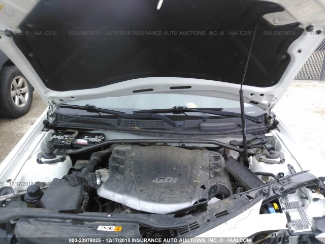 KMHHU6KJ8DU097989 - 2013 HYUNDAI GENESIS COUPE 3.8L WHITE photo 10