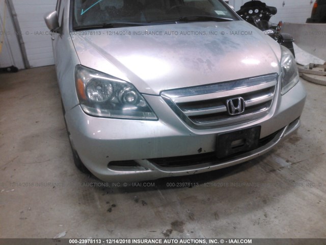 5FNRL38785B047996 - 2005 HONDA ODYSSEY EXL SILVER photo 6