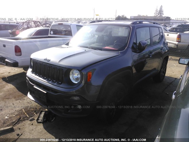 ZACCJBBT0GPD80913 - 2016 JEEP RENEGADE LATITUDE GRAY photo 2