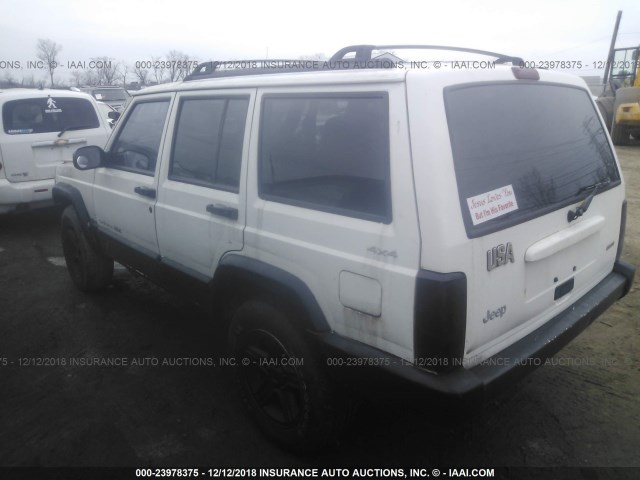 1J4FF58S4YL148555 - 2000 JEEP CHEROKEE CLASSIC WHITE photo 3