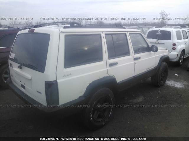 1J4FF58S4YL148555 - 2000 JEEP CHEROKEE CLASSIC WHITE photo 4