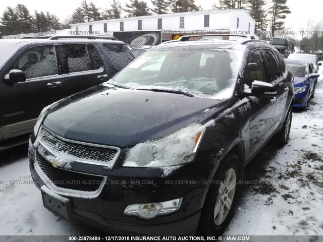 1GNKVJEDXBJ209505 - 2011 CHEVROLET TRAVERSE LT Dark Blue photo 2