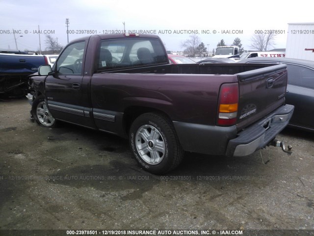 1GCEC14T7YZ223005 - 2000 CHEVROLET SILVERADO C1500 MAROON photo 3