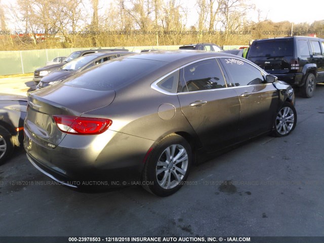 1C3CCCAB1FN753090 - 2015 CHRYSLER 200 LIMITED GRAY photo 4