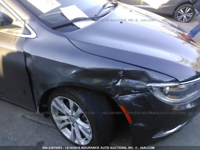 1C3CCCAB1FN753090 - 2015 CHRYSLER 200 LIMITED GRAY photo 6