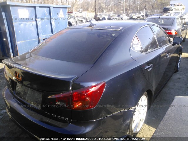 JTHCK262585026604 - 2008 LEXUS IS 250 Dark Blue photo 4