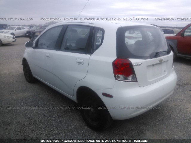 KL1TD66638B082894 - 2008 CHEVROLET AVEO LS WHITE photo 3