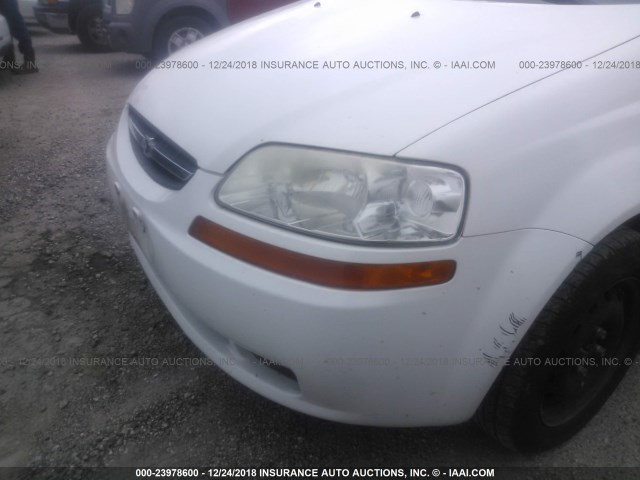 KL1TD66638B082894 - 2008 CHEVROLET AVEO LS WHITE photo 6