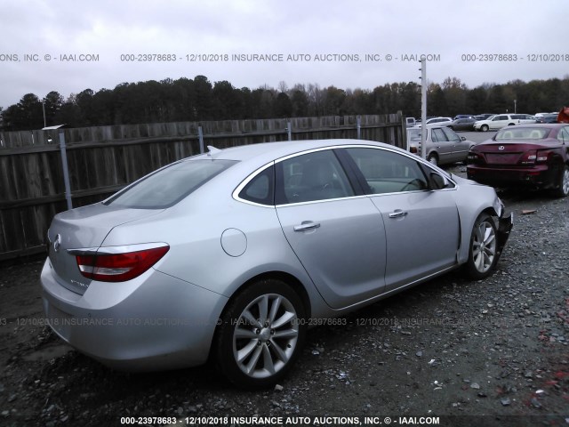 1G4PR5SK8E4197382 - 2014 BUICK VERANO CONVENIENCE SILVER photo 4