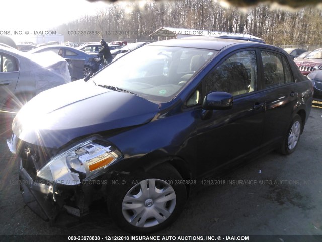 3N1BC1AP1BL476221 - 2011 NISSAN VERSA S/SL BLUE photo 2