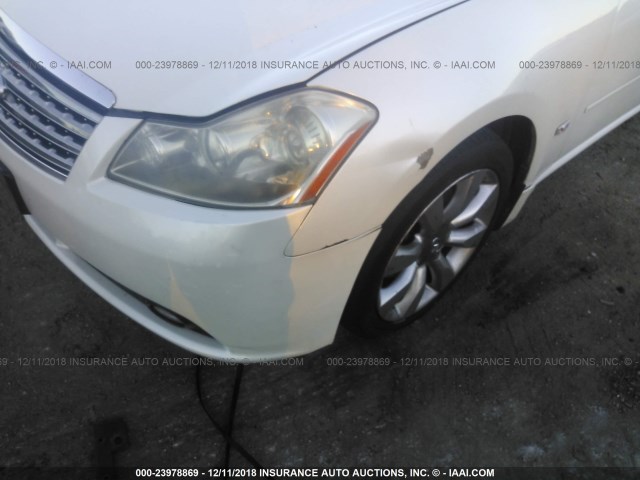 JNKBY01E37M403967 - 2007 INFINITI M45 SPORT WHITE photo 6