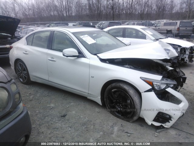 JN1BV7AR7EM699582 - 2014 INFINITI Q50 PREMIUM/SPORT WHITE photo 1