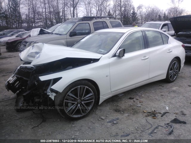 JN1BV7AR7EM699582 - 2014 INFINITI Q50 PREMIUM/SPORT WHITE photo 2