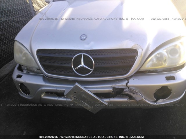 4JGAB54E92A319648 - 2002 MERCEDES-BENZ ML 320 SILVER photo 6