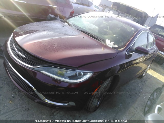 1C3CCCAB0FN704074 - 2015 CHRYSLER 200 LIMITED BURGUNDY photo 2