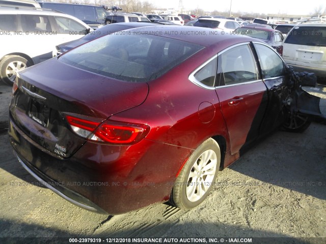 1C3CCCAB0FN704074 - 2015 CHRYSLER 200 LIMITED BURGUNDY photo 4