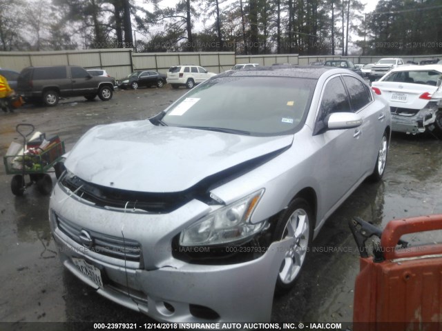 1N4AA5AP2CC850411 - 2012 NISSAN MAXIMA S/SV SILVER photo 2