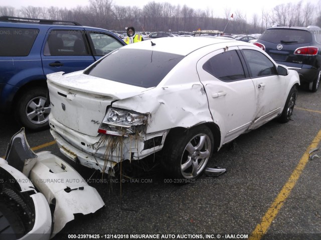 1B3LC76M08N655220 - 2008 DODGE AVENGER R/T WHITE photo 4