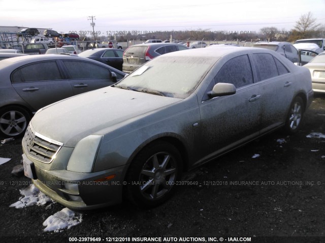 1G6DW677750193554 - 2005 CADILLAC STS GREEN photo 2