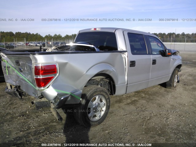 1FTFW1CF4DFC24485 - 2013 FORD F150 SUPERCREW GRAY photo 4