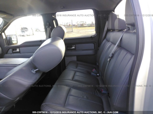 1FTFW1CF4DFC24485 - 2013 FORD F150 SUPERCREW GRAY photo 8