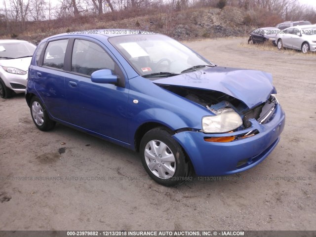 KL1TD62615B341125 - 2005 CHEVROLET AVEO LS BLUE photo 1