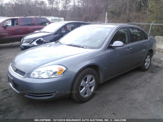 2G1WT55K989139286 - 2008 CHEVROLET IMPALA LT GRAY photo 2