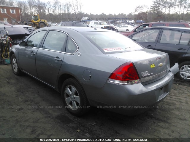 2G1WT55K989139286 - 2008 CHEVROLET IMPALA LT GRAY photo 3