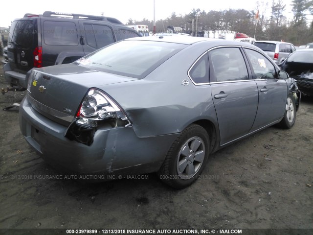 2G1WT55K989139286 - 2008 CHEVROLET IMPALA LT GRAY photo 4