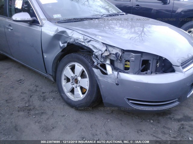 2G1WT55K989139286 - 2008 CHEVROLET IMPALA LT GRAY photo 6