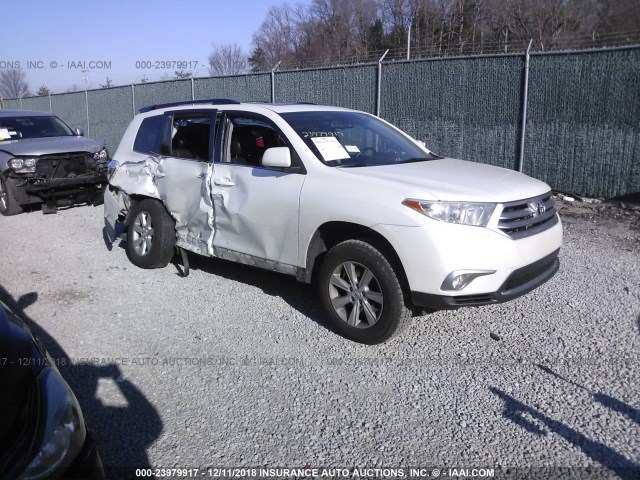 5TDBK3EH0BS086641 - 2011 TOYOTA HIGHLANDER SE WHITE photo 1