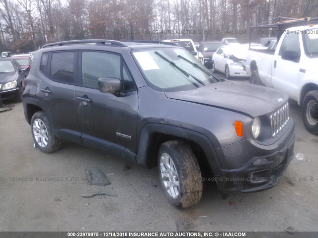 ZACCJBBB1JPH64942 - 2018 JEEP RENEGADE LATITUDE Pewter photo 1