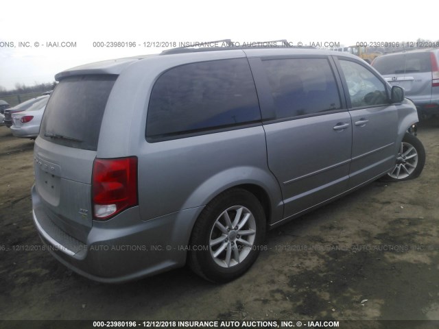 2C4RDGCG5GR195011 - 2016 DODGE GRAND CARAVAN SXT GRAY photo 4