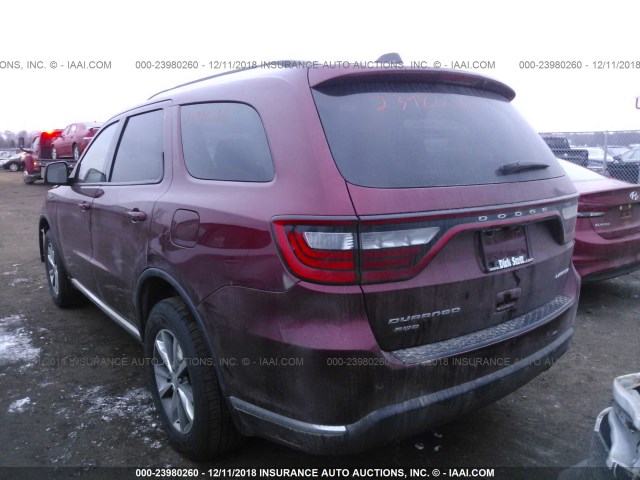 1C4RDJDG9EC585806 - 2014 DODGE DURANGO LIMITED MAROON photo 3