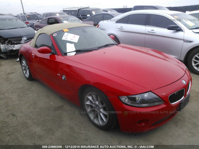 4USBT33505LR70567 - 2005 BMW Z4 2.5 RED photo 1