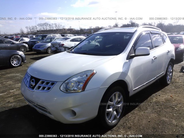 JN8AS5MV6BW292775 - 2011 NISSAN ROGUE S/SV/KROM WHITE photo 2