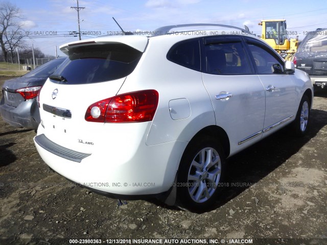 JN8AS5MV6BW292775 - 2011 NISSAN ROGUE S/SV/KROM WHITE photo 4