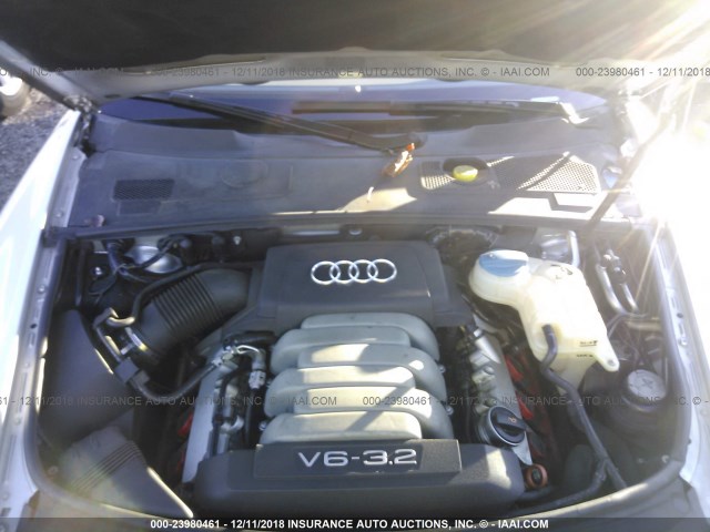 WAUDG74F85N075363 - 2005 AUDI A6 3.2 QUATTRO SILVER photo 10