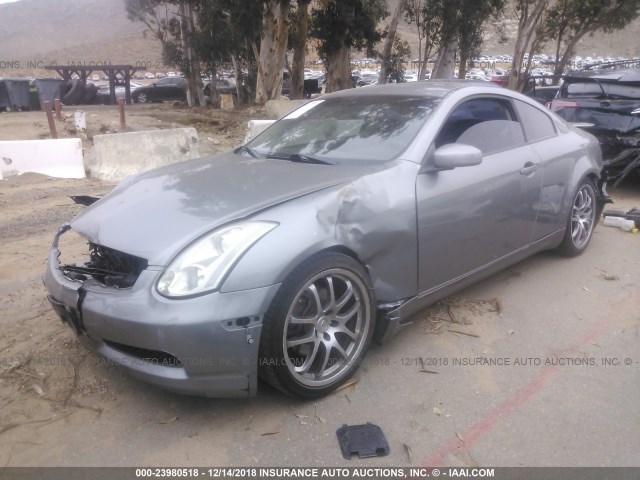 JNKCV54E05M410913 - 2005 INFINITI G35 SILVER photo 2