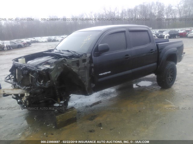 5TELU42N47Z345205 - 2007 TOYOTA TACOMA DOUBLE CAB BLACK photo 2